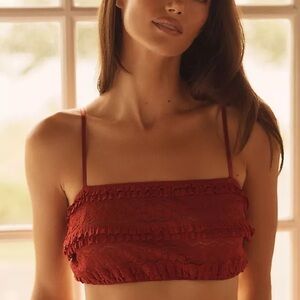 Anthropologie Ruffle Lace Bralette